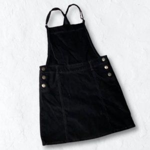 Girl's XS Black Corduroy Overall Skirt / Jumper